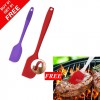 Silicon Spatula & Cooking Bbq Oil Brush (Buy 01 & Get 01 Free)