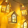 Wooden String Lights Heart Shaped House