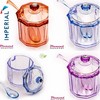 New Look Crystal Sugar Pot with colored lids and spoon - 300ML