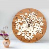 Wall Clock Round With Decorative Flower Texture