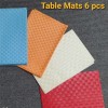 Dining Table Mat Checkered ( Pack of 6 )