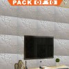 3D Foam Panels Peel & Stick Wall Stickers Silver Pack Of 10
