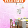 Foam 3D Wallpaper Sticker Pink Pack Of 20