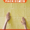 Foam 3D Wallpaper Sticker Yellow Pack Of 40