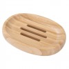 Wooden soap dish rounded bamboo soap holder