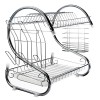 Autoleader Stainless Steel Dish Rack 2 Tier - Space Saver Dish Drainer Holder
