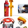 Car Fire Extinguisher, Booster Cables And Towing Rope